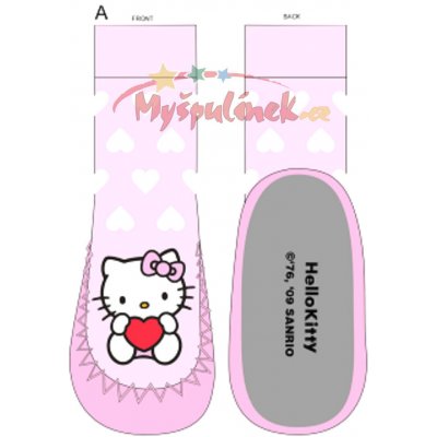 Hello Kitty Sanrio ponožky s podrážkou proužek