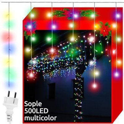AGA Vánoční světelný závěs 500 LED 3.6W multicolor 34,65 m ISO 11435 – Hledejceny.cz