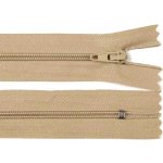Spirálový zip No 3 délka 25 cm pinlock, malé, 308 hnědá přírodní – Hledejceny.cz