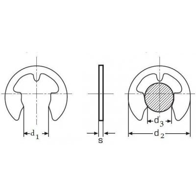 pojistný kroužek třmenový pro hřídele 3.2 BEZ PÚ DIN 6799 – Hledejceny.cz