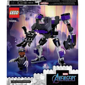 LEGO® Super Heroes 76204 Black Pantherovo robotické brnění, 124 dílků