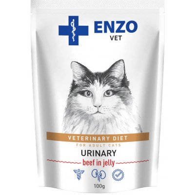 ENZO VET Urinary s hovězím masem v želé pro kočky 100 g