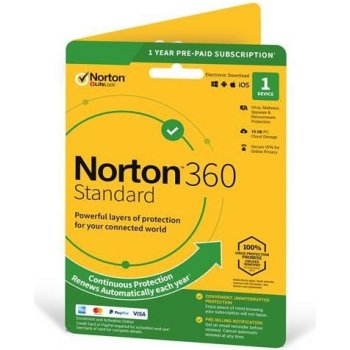 Norton 360 STANDARD 10GB + VPN 1 lic. 1 lic. 1rok (21405801)