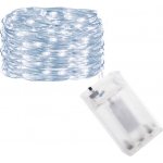 SPRINGOS LED řetěz Nano 10m 100LED 3xAA studená bílá – Hledejceny.cz