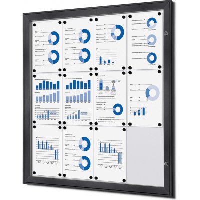 Jansen Display Vnitřní uzamykatelná vitrína základna 12 x A4