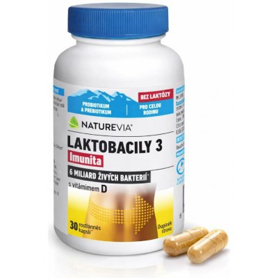 Swiss NatureVia Laktobacily 3 30 kapslí – Hledejceny.cz