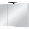 Koupelnový nábytek BPS-koupelny Zrcadlová skříňka Ticino 80 ZS LED-B s osvětlením Any LED 30 B, černá