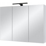 BPS-koupelny Zrcadlová skříňka Ticino 80 ZS LED-B s osvětlením Any LED 30 B, černá – Zboží Mobilmania