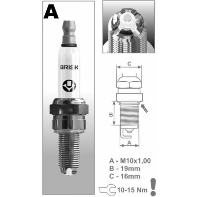 zapalovací svíčka BRISK AOR10LGS uni dle moto