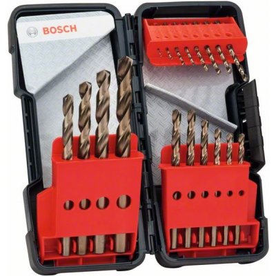 18dílná sada vrtáků do kovu Toughbox HSS-Co, DIN 338, 135° 1; 1,5; 2; 2,5; 3; 3,5; 4; 4,5; 5; 5,5; 6; 7; 8; 9; 10 mm BOSCH 2607017047