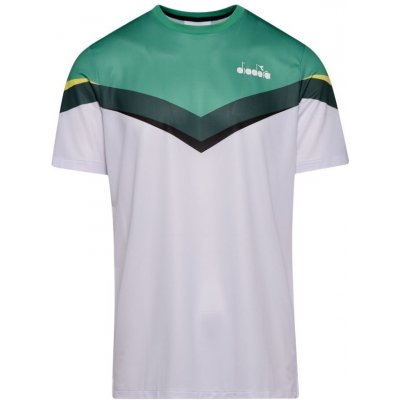 Diadora T-Shirt Clay holly green/white/bistro green – Zboží Mobilmania