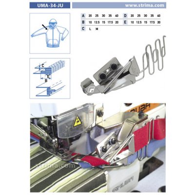 Texi Zakladač výpustků pro šicí stroje UMA-34-JU 20/10x25/12,5 M