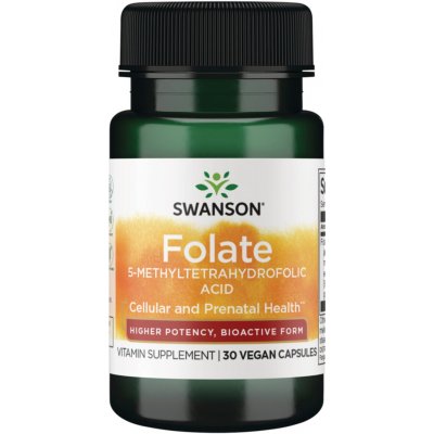 Swanson Kyselina Listová 5-MTHF Quatrefolic 800 mcg 30 kapslí – Hledejceny.cz