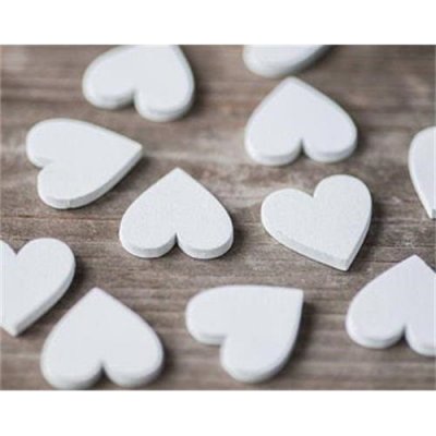 Balonky Praha Dřevěné konfety srdce bílé – Zboží Mobilmania