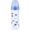 NUK NEW CLASSIC láhev LOVE PP 250ml,SI,V2,M modrá