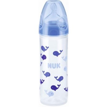 NUK NEW CLASSIC láhev LOVE PP 250ml,SI,V2,M modrá