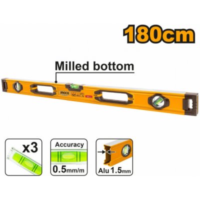 Ingco 1800mm ALU 3 libely HSL08180 – Zboží Mobilmania