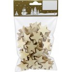 GEROMA Vánoční dekorace hvězdičky dřevo přírodní 3,2 cm, 130 ks – Hledejceny.cz