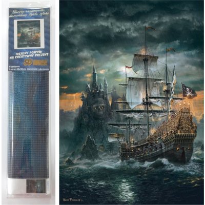 Norimpex Diamantové malování Pirátská loď 30 x 40 cm – Hledejceny.cz