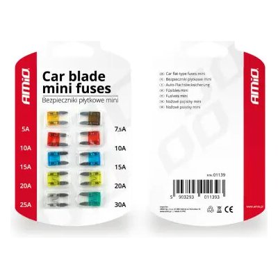 AMIO autopojistky 10ks blistr Mini – Hledejceny.cz