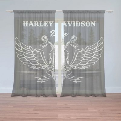 Sablio Záclony Harley-Davidson S křídly: 2ks 150x250cm – Hledejceny.cz
