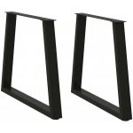 Omaxi 957376 Nohy k jídelnímu stolu ve tvaru V 2 ks černé 80 x 72-73,3 cm ocel – Zboží Mobilmania