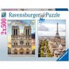 Puzzle RAVENSBURGER Návštěva Paříže 2x500 dílků