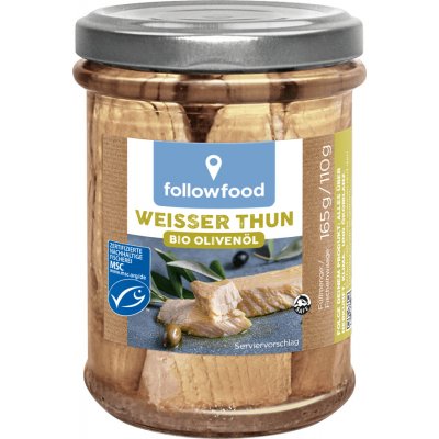 Followfood Bílý tuňák v bio olivovém oleji 110 g – Sleviste.cz