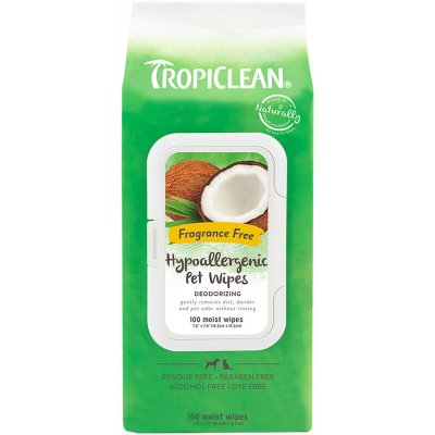 TropiClean Hypoallergenic pečující ubrousky 100 ks