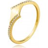 Prsteny Šperky Eshop Zlatý prsten ze žlutého zlata hladký kosočtvereczirkonová linie S5GG261.28