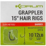 Korum Hotové Návazce Grappler Hair Rigs Barbed 38 cm Velikost 10 0,28 mm 12 lb 8 ks – Zboží Dáma