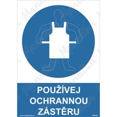 Používej ochrannou zástěru, plast 148 x 210 x 0,5 mm A5 – Zbozi.Blesk.cz