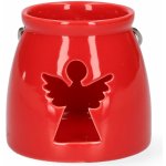 Lanern Vánoční aroma lampa s andělem červená 8x8 cm – Zboží Dáma