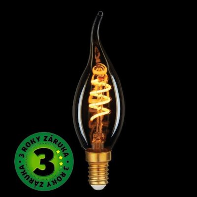 Prémiová designová retro LED žárovka E14 3W 180lm extra teplá, filament, ekv. 19W, 3 roky – Zboží Živě