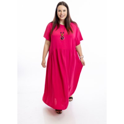 Italy fashion Maxi šaty Viana Tmavě růžová – Hledejceny.cz