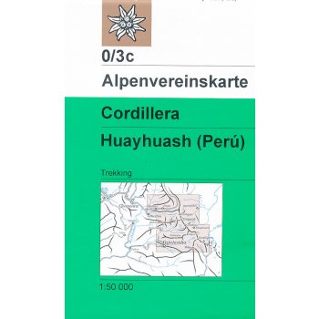 mapa Cordillera Huayhuash Peru 1:50 t.