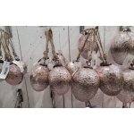 Růžové skleněné velikonoční vajíčko na jutovém provázku Ø 7*12 cm – Hledejceny.cz