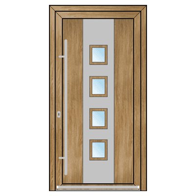 OknaDvereNaMiru.cz Vchodové plastové dveře INOX 1832 80 x 180 cm – Hledejceny.cz