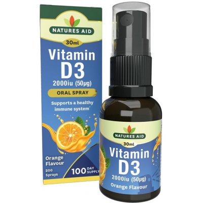 Natures Aid Vitamin D3 Daily Oral Spray Orange 30 ml – Hledejceny.cz