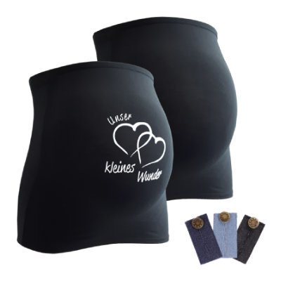 Mamaband břišní pás 2-pack Our Little Miracle 3-pack kalhoty prodloužení černá