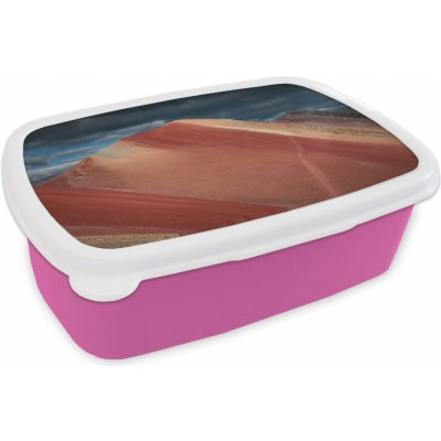 MuchoWow® Lunchbox Chlebník 17x11 cm Červená Valley Dětský chlebník - Box na oběd - Box na chléb - Box na sendviče – Zboží Mobilmania