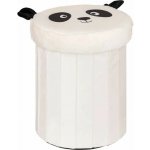 Atmosphera for kids Skládací taburet s úložným SMILE, Ø 30 cm, bílý – Zboží Dáma