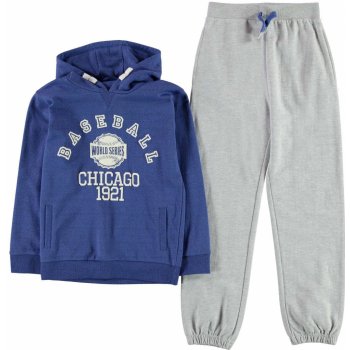 Crafted 2 Piece Tracksuit Child Boys blue Grey Bball