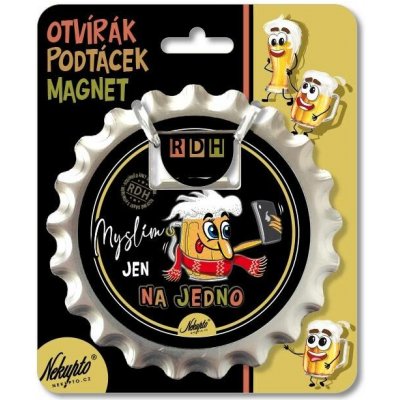Nekupto Otvírák na pivo, podtácek - Myslím jen na jedno – Hledejceny.cz