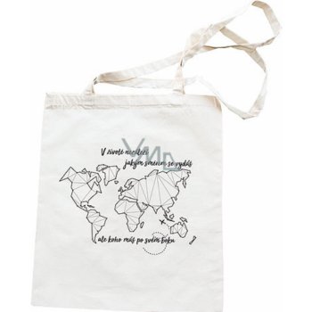 Bohemia Gifts & Cosmetics Plátěná taška s potisem Mapa světa