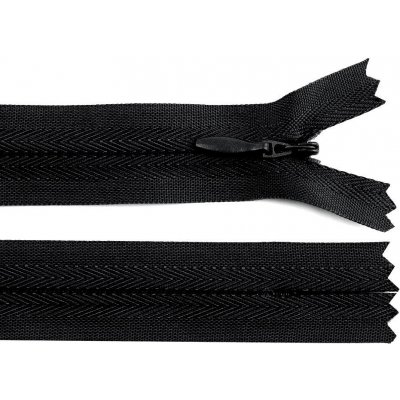 Spirálový zip skrytý No 3 délka 35 cm - černá – Zboží Mobilmania