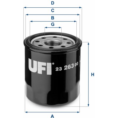 Olejový filtr UFI 23.263.00