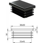 Kovoinox Krytka plastová 30 x 50 mm – Sleviste.cz