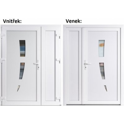 Soft Dvoukřídlé vchodové 123+Panel Plný Bílá/bílá levé 130 x 200 cm – Hledejceny.cz