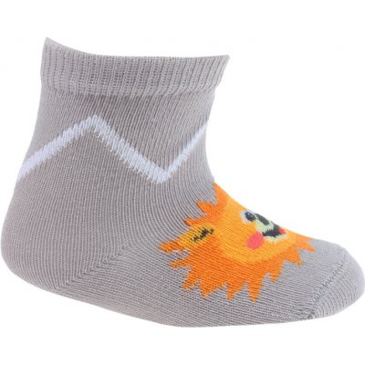 WOLA Kojenecké vzorované ponožky LEV šedé – Zboží Dáma